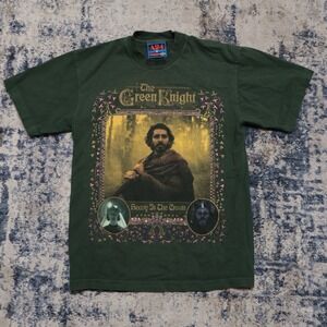 A24 x Online Ceramics 'The Green Knight' T-Shirt Size Small Double Sided READ
